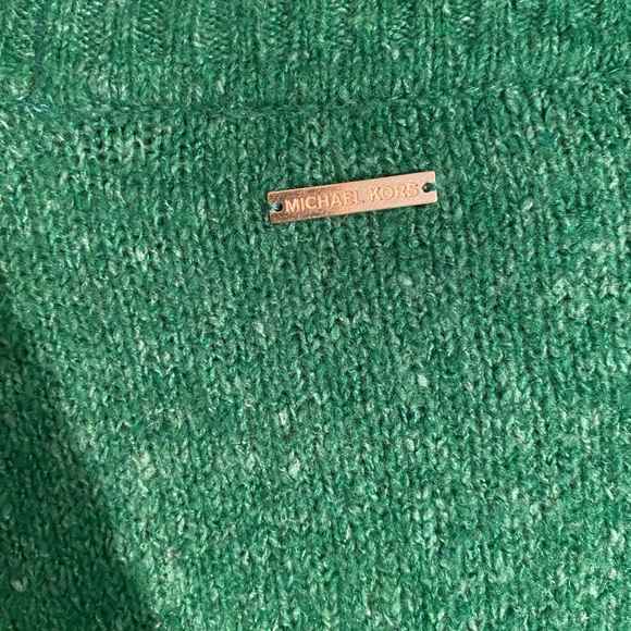 Michael Kors Green Wool Blend Cowl Neck Sweater - Picture 5 of 5